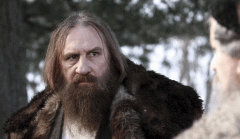 Gérard Depardieu in the film "Raspoutine"...