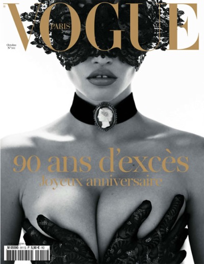 Carine Roitfeld's cover of French Vogue... "90 ans d'excès"...