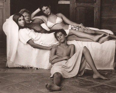Carine with her partner Christian Restoin... and children Julia and Vladimir...