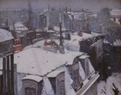 Snow-laden Parisien rooftops...