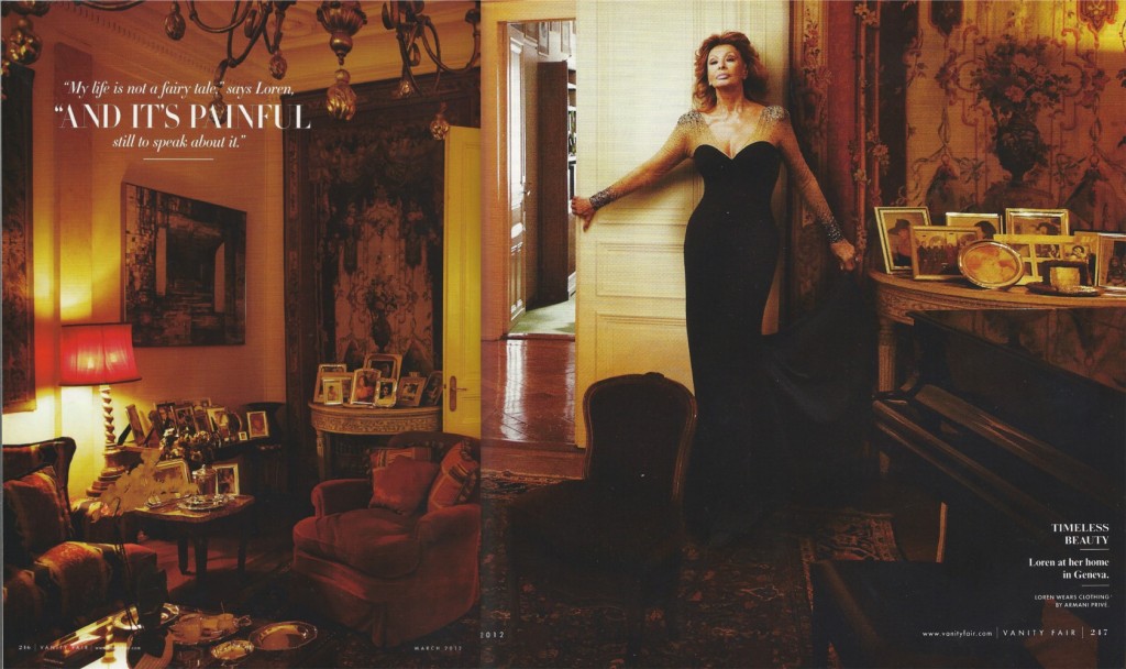 Sophia Loren in her fabulous Geneva home... by Annie Leibovitz....