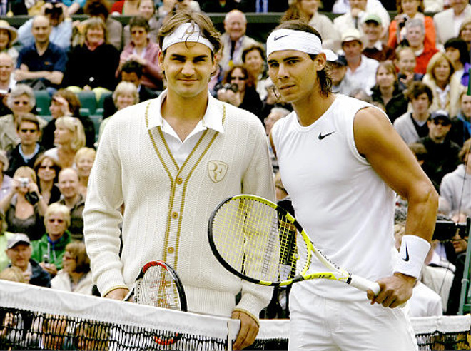 The Exquisite Federer and Savage Nadal at Wimbledon...
