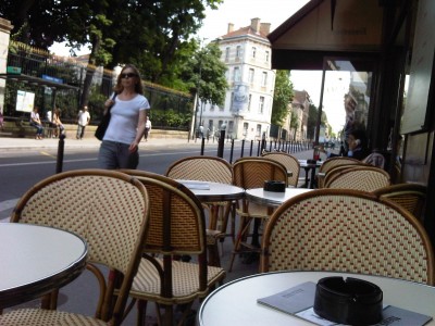 The terrasse of... Le News Café...