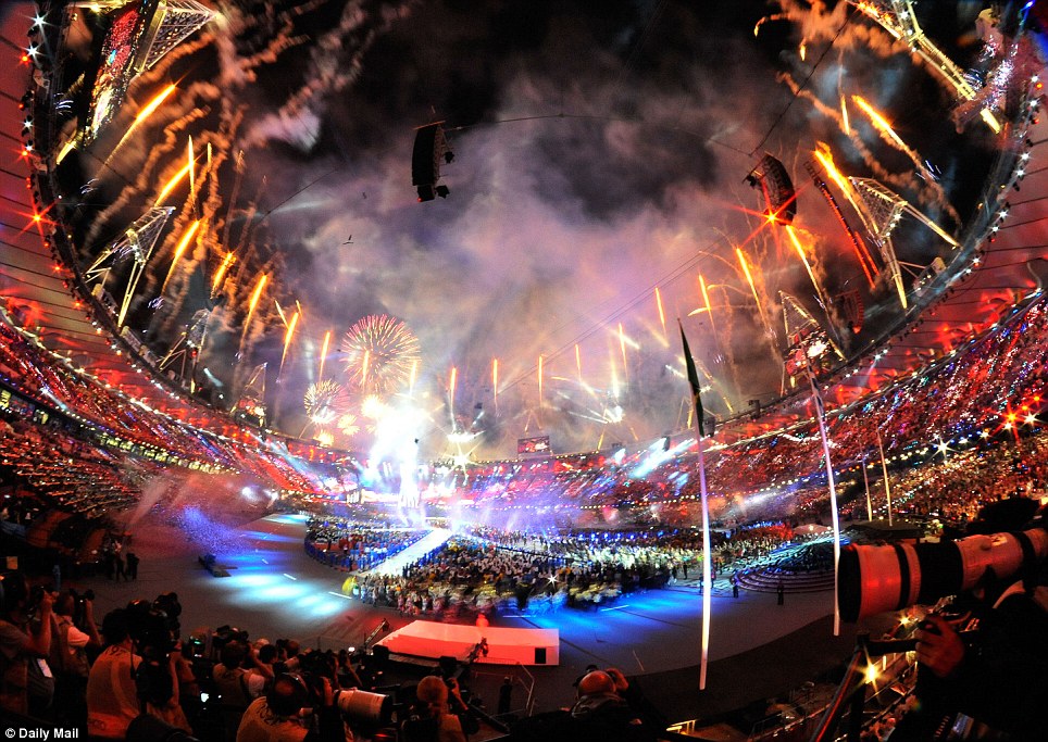 Fireworks concluded the London 2012 Olympic Games...