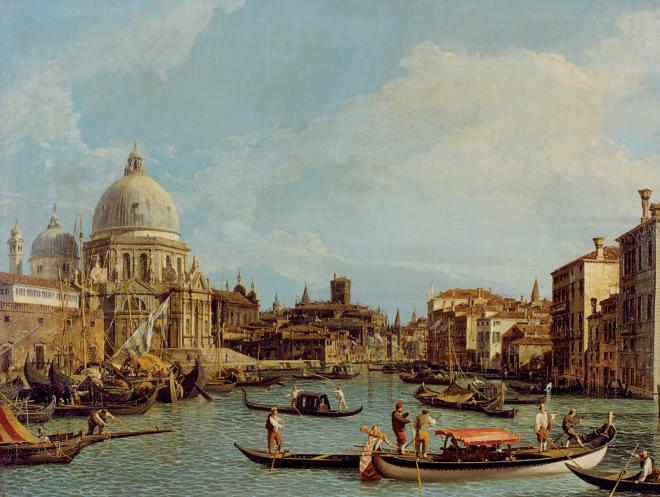 "Ingresso al Canal Grande, con la Basilica della Salute" by Canaletto...