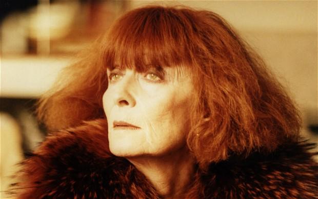 Sonia Rykiel... with her signature red hair...