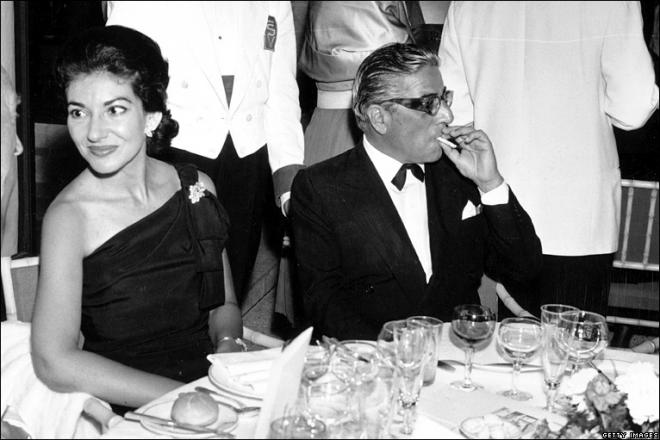 Maria Callas and Aristotle Onassis...