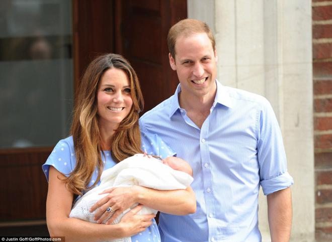 Prince William, the Duchess of Cambridge and the baby prince...