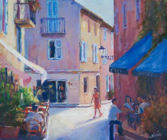 Painting of St. Tropez by Nicole White Kennedy...