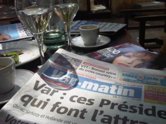 Le Var Matin... the local newspaper of Saint-Tropez....
