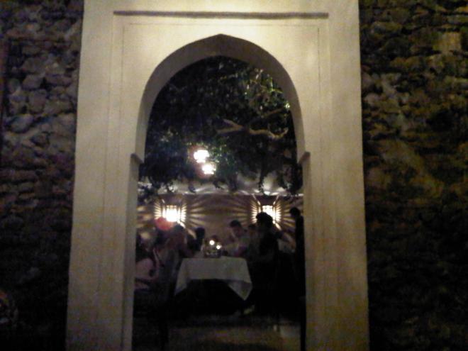 The arched door leading into the "jardin".. at the exquisite Salama...