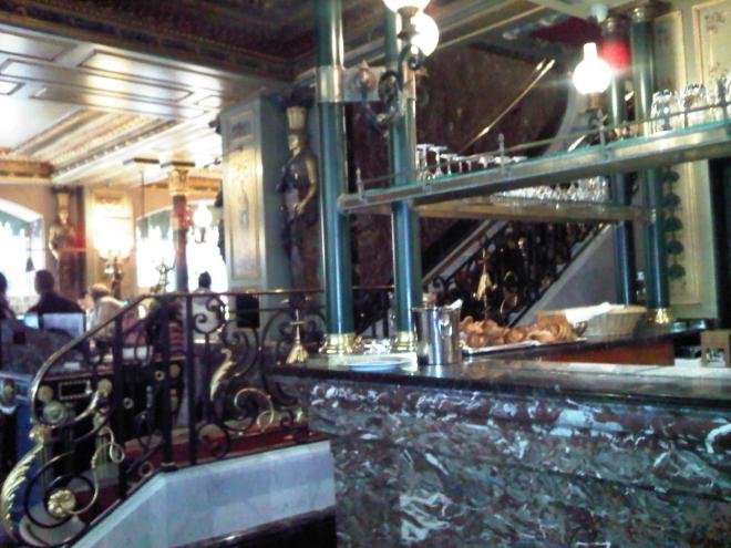 Beside the balustrade at Ladurée...