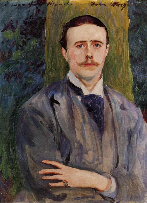 Portrait of Jacques-Emile Blanche... by John Singer Sargent...