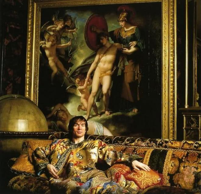 Rudolf Nureyev... in his home on Quai Voltaire...