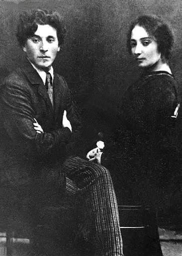 Marc Chagall and his wife Bella Rosenfeld...
