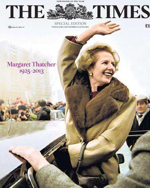 Margaret Thatcher in Moscow in 1987...